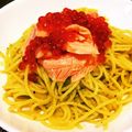 さあさま's cooksnap of when they made 炙りサーモンといくらの親子ジェノベーゼ.
