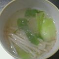 pegu0404's cooksnap of when they made ★チンゲン菜とコーンのスープ★.
