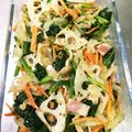 akaazua's cooksnap of when they made レンコンとほうれん草のベーコン炒め.