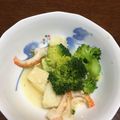 chokenneyo's cooksnap of when they made ﾌﾞﾛｯｺﾘｰ、ｴﾋﾞ､ｲｶにんにく炒め.