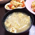 パンプキンちゃん♡'s cooksnap of when they made マロニー入り卵スープ.