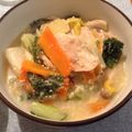 ひまわり032's cooksnap of when they made 鶏胸肉と白菜の酒粕味噌煮込み♪.