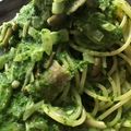 リエルル's cooksnap of when they made ちぢみほうれん草のクリームパスタ ♪.
