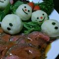 みーるーなーちゃん's cooksnap of when they made クリスマスに♪マッシュポテトのスノーマン.