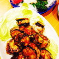 黒柴パラダイス's cooksnap of when they made 中華風ナスのひき肉はさみ揚げ.