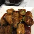 クックLYYTIX☆'s cooksnap of when they made オクラinちくわの豚肉巻き焼き.