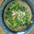 rintarosan's cooksnap of when they made つるむらさきのなめ茸おかか和え.