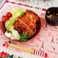 あやぽむCafé♡♡'s cooksnap of when they made ジューシー甘辛鶏カツ＆サラダ丼.