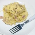 ERIKA76's cooksnap of when they made 卵一個でカルボナーラ（ゴージャス風）.