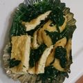 ツインズ♀ママ's cooksnap of when they made レンジ♡ほうれん草と油揚げのゴマ和え.