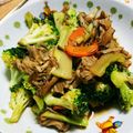ひろにゃーん's cooksnap of when they made 舞茸とブロッコリーの焼肉のたれ炒め.
