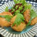 ririkkuma's cooksnap of when they made とろ〜りチーズの明太子いももち＊大葉まき.