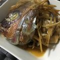 クックM1DTJC☆'s cooksnap of when they made ストウブで鯛のアラ炊き.