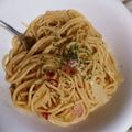 ＊春花＊'s cooksnap of when they made アヒージョ残りオイルでペペロンチーノ♪.