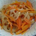 korine's cooksnap of when they made れんこんと人参の塩きんぴら.