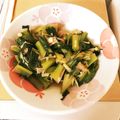 hiyo5220's cooksnap of when they made 小松菜とベーコンのゆず胡椒ポン酢炒め.