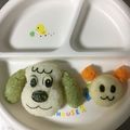 hi0801's cooksnap of when they made キャラ弁♬わんわん＆うーたん.
