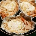 ゆうともりくchan's cooksnap of when they made ◎簡単◎卵ともやしのホイル包み蒸し.