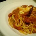 ぴいのすけ's cooksnap of when they made パスタ屋さんの”モッツァレラチーズとツナのトマトのスパゲティ”.