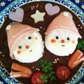 イシポン's cooksnap of when they made クリスマスに！サンタさんおにぎり.