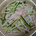 miraandleo's cooksnap of when they made 魚肉ソーセージ＆大根＆きゅうりの千切り.