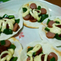 めおな's cooksnap of when they made ＊余ったギョーザの皮で簡単ピザ＊.