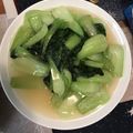 ナチュラル坊主's cooksnap of when they made 鶏がらスープの素だけ　チンゲン菜あんかけ.