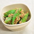momosukekan's cooksnap of when they made 簡単☆おくら胡麻あえ♪.