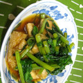 tiha's cooksnap of when they made 葉つきカブと油揚げの炒め煮.