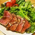 桃缶かーさん's cooksnap of when they made 生すぎない！綺麗なピンクのローストビーフ.