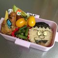 美絵さん's cooksnap of when they made ジャイアン☆キャラ弁♪ドラえもんの友だち.