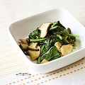mami323's cooksnap of when they made ほうれん草と舞茸◎鶏ガラ炒め.
