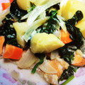 けんちゃんひーちゃん's cooksnap of when they made ☆牛乳で簡単♪塩鮭と野菜のクリーム煮☆.