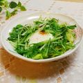 旦那は皿洗い's cooksnap of when they made 簡単☆麺つゆで水菜の巣ごもり.