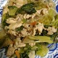 クックANLLO1☆'s cooksnap of when they made パパッと簡単！春雨と白菜の炒め物.