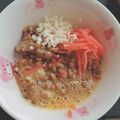 スパイスパーラー's cooksnap of when they made 簡単朝ごはん♪お好み焼き風納豆ごはん.