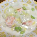 サン・サン's cooksnap of when they made ❁豆乳で…えびと白菜のクリーム煮❁.