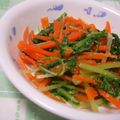 umeきち's cooksnap of when they made 水菜と人参の胡麻和え.