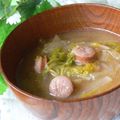 おしす's cooksnap of when they made セロリの葉っぱで洋風に♪節約お味噌汁.