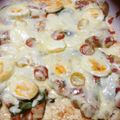 initium's cooksnap of when they made 鶏胸肉が生地になったー!!!糖質オフピザ.