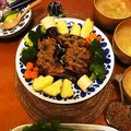 しあわせ☆ごはん's cooksnap of when they made 骨付き鶏肉で♡クリスマスチキン♡.
