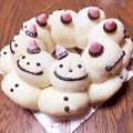 おかだごはん's cooksnap of when they made * 雪だるま ♥ ミルクちぎりパン♪.