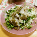 komutatata's cooksnap of when they made ✿かいわれのとろろ大根おろしかけ✿.
