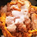 クックルンルンルン☆'s cooksnap of when they made 余った豚カツでお一人様カツ丼！.