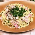 JADA♡'s cooksnap of when they made アジとベーコンのパスタ.