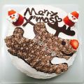 クック9KV38Q☆'s cooksnap of when they made こんなトナカイはどう？クリスマスケーキ♡.