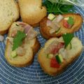 sakuradesu's cooksnap of when they made 白身魚のパーティーブルスケッタ.