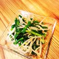 二角形's cooksnap of when they made ❤もやしとニラ❤レンジde中華和え.