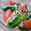 shinyui's cooksnap of when they made チンゲン菜とえのきとトマトの梅肉和え.