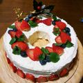 あゆ2003's cooksnap of when they made リース風デコレーション★Xmasケーキ.